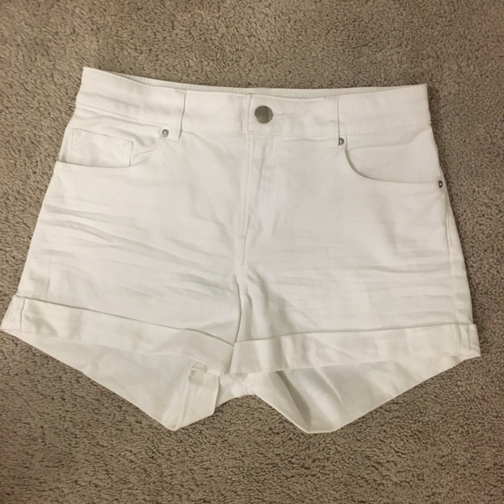 White Jean Shorts